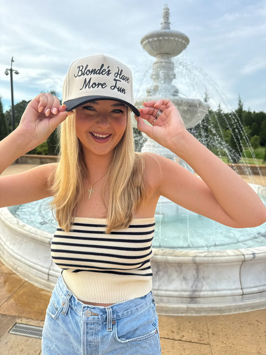 Blondes Have More Fun Embroidered Trucker Hat