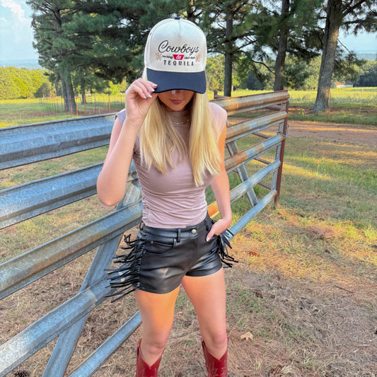 Cowboys and Tequila Embroidered Trucker Hat