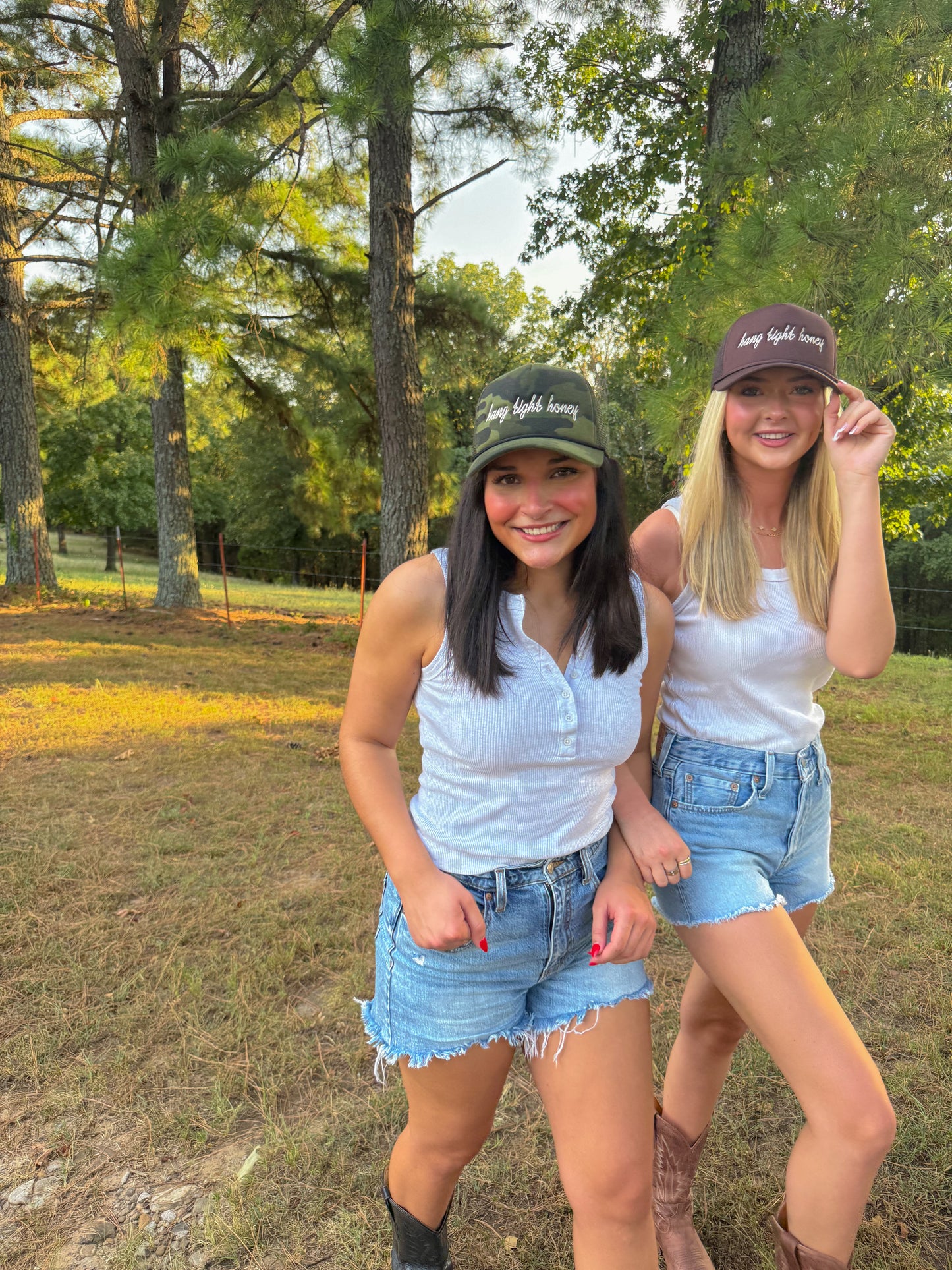 Hang Tight Honey Embroidered Foam Trucker Hat