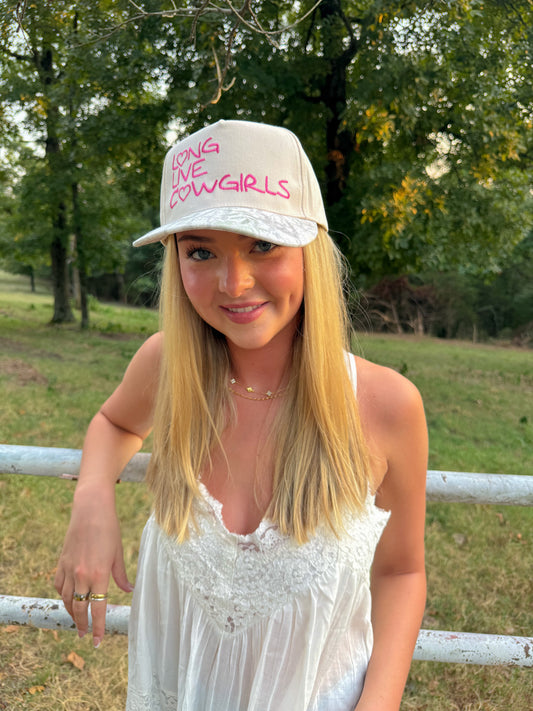 Long Live Cowgirls Embroidered Trucker Hat