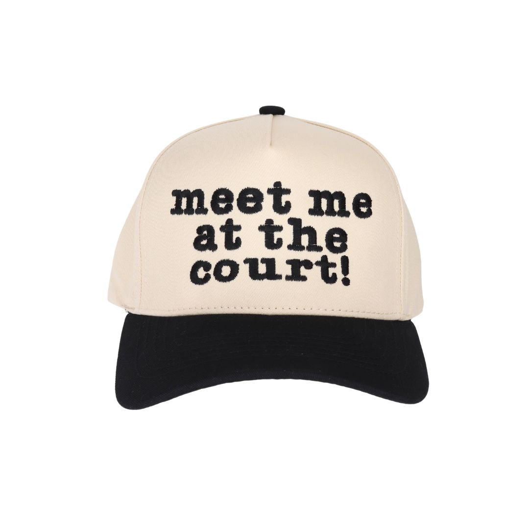 Meet At The Court Embroidered Trucker Hat