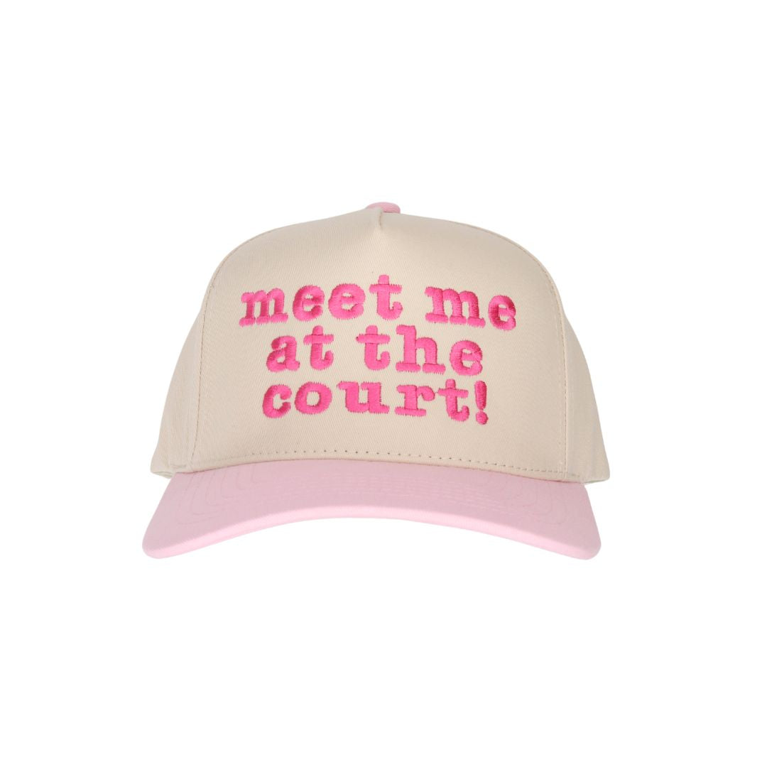 Meet At The Court Embroidered Trucker Hat