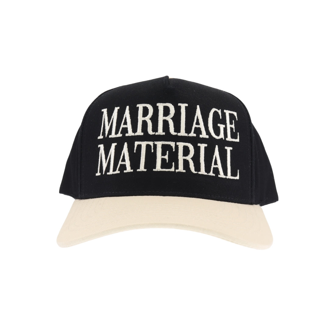 Marriage Material Embroidered Trucker Hat