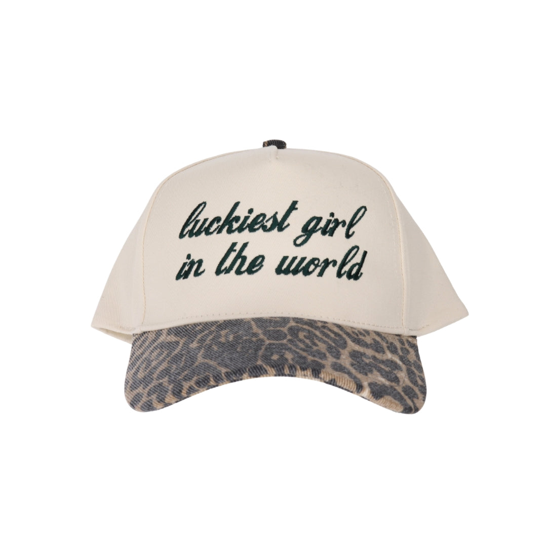 Luckiest Girl Canvas Trucker Hat