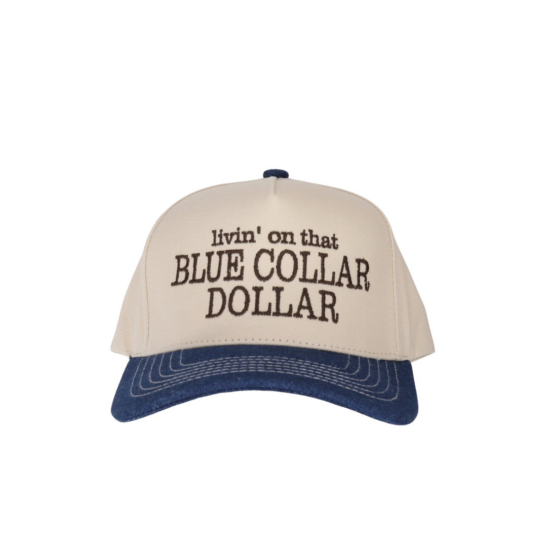 Blue Collar Dollar Embroidered Trucker Hat