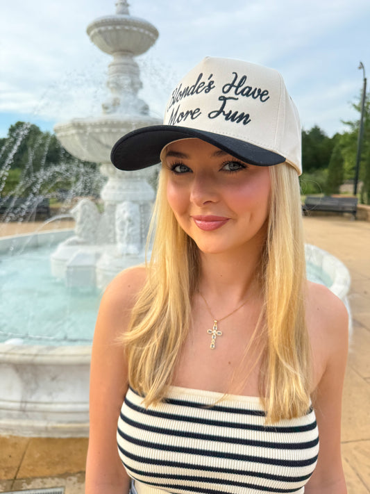 Blondes Have More Fun Embroidered Trucker Hat