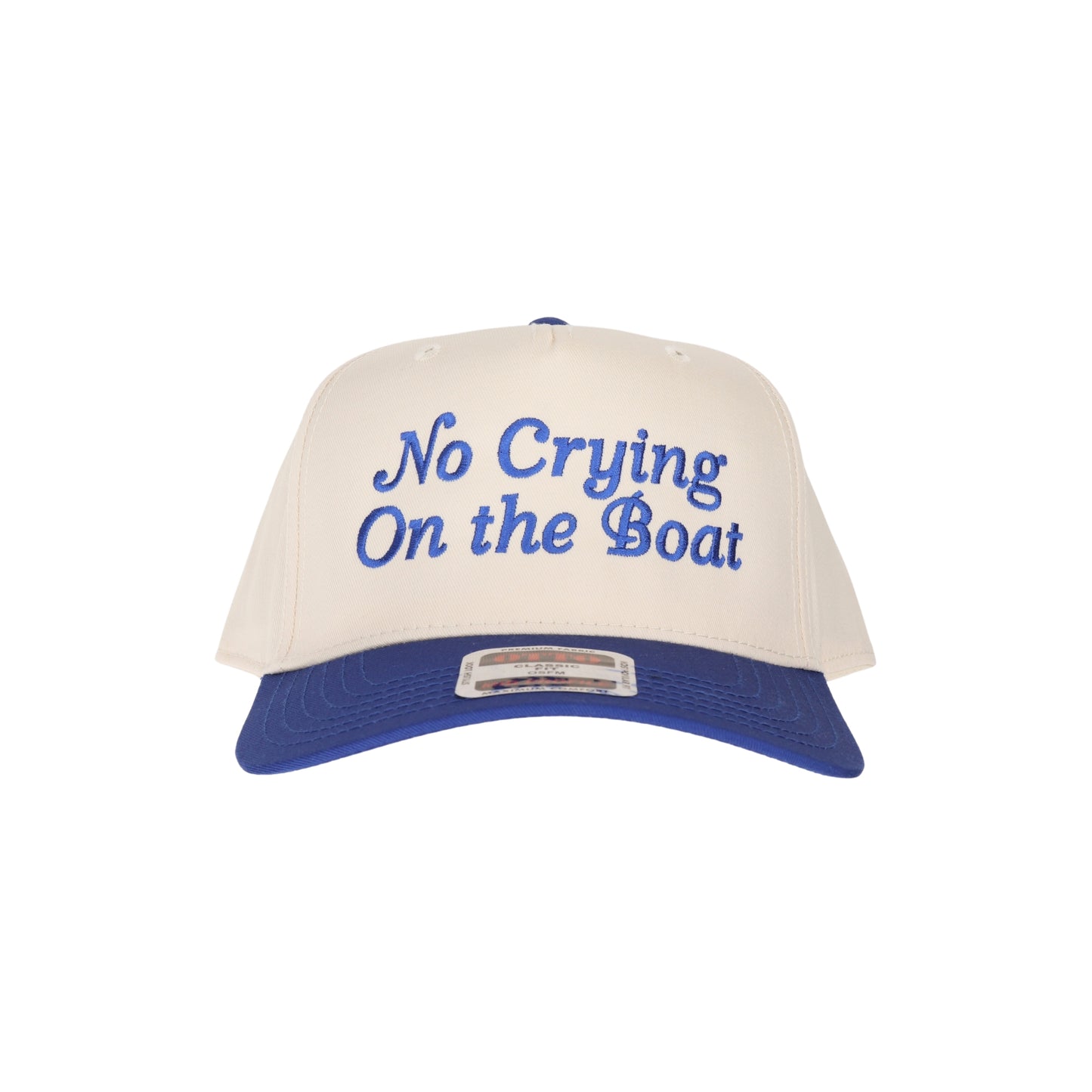 No Crying on the Boat Embroidered Trucker Hat