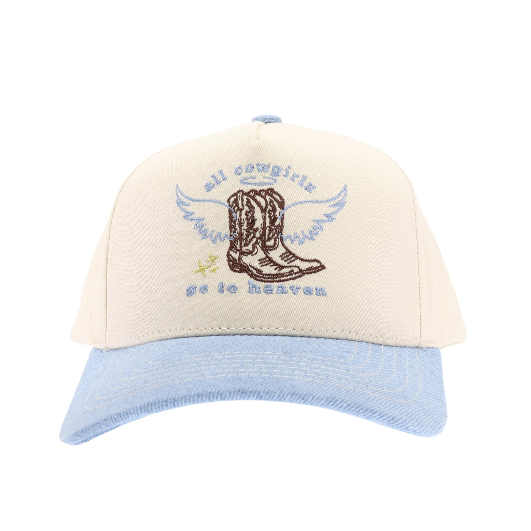 Cowgirls go to Heaven Embroidered Trucker Hat