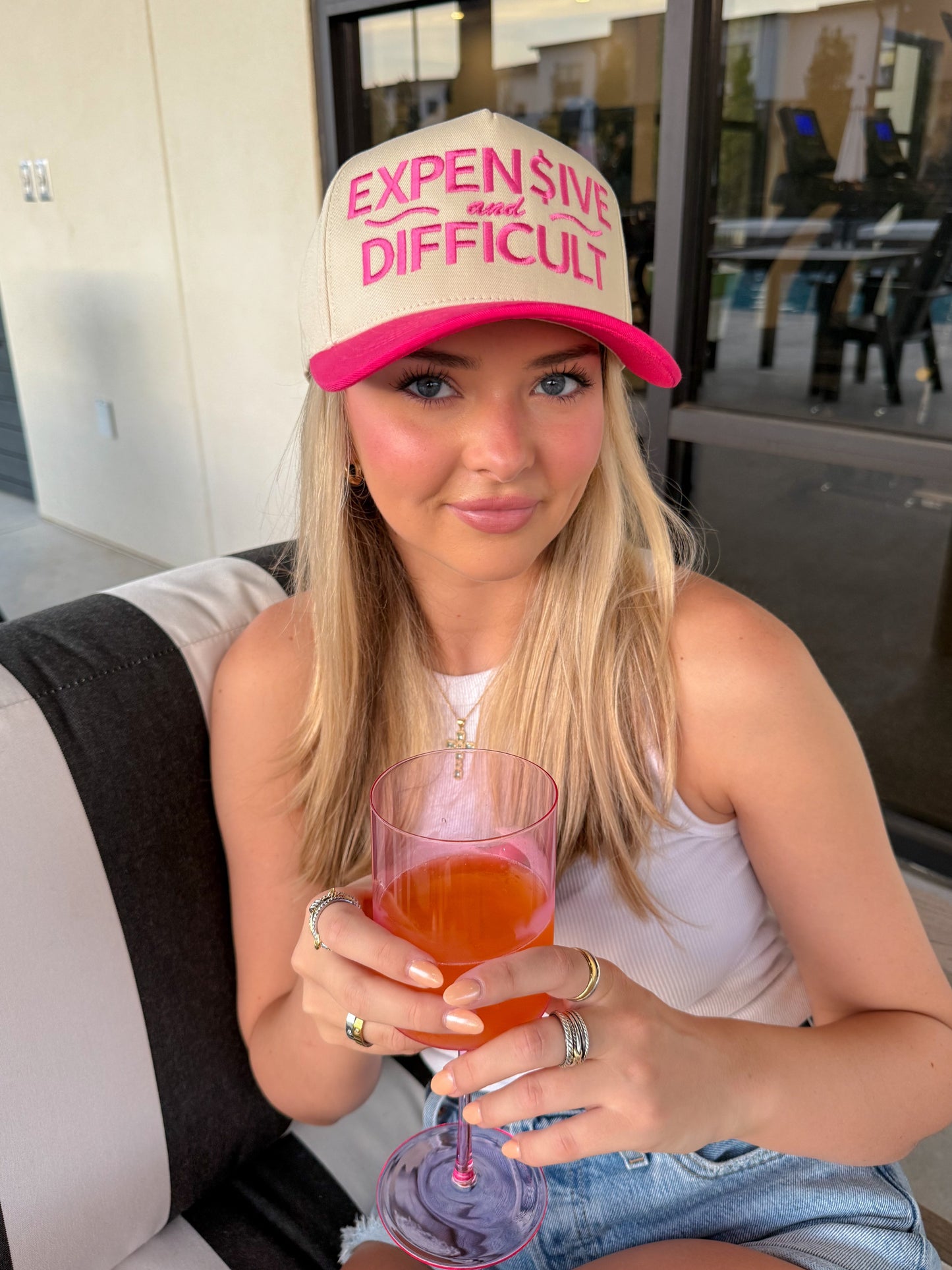 Expensive and Difficult Embroidered Trucker Hat