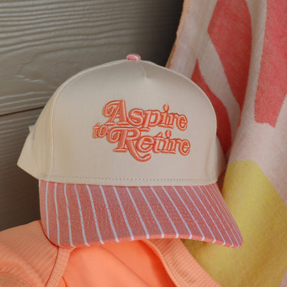 Aspire to Retire Embroidered Trucker Hat