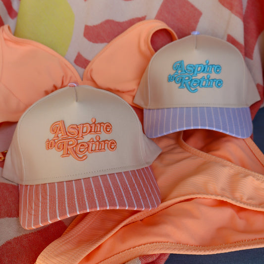 Aspire to Retire Embroidered Trucker Hat