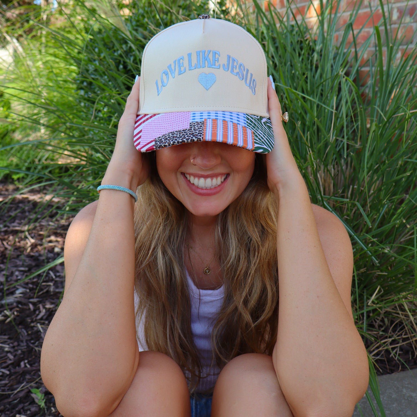 Love like Jesus Embroidered Trucker Hat
