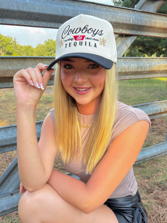 Cowboys and Tequila Embroidered Trucker Hat