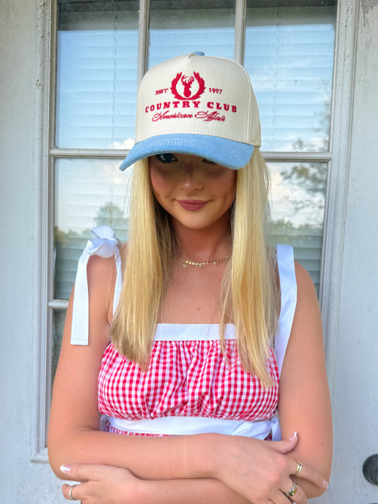 Country Club Embroidered Trucker Hat
