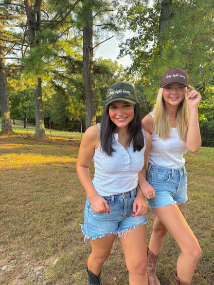 Hang Tight Honey Embroidered Foam Trucker Hat