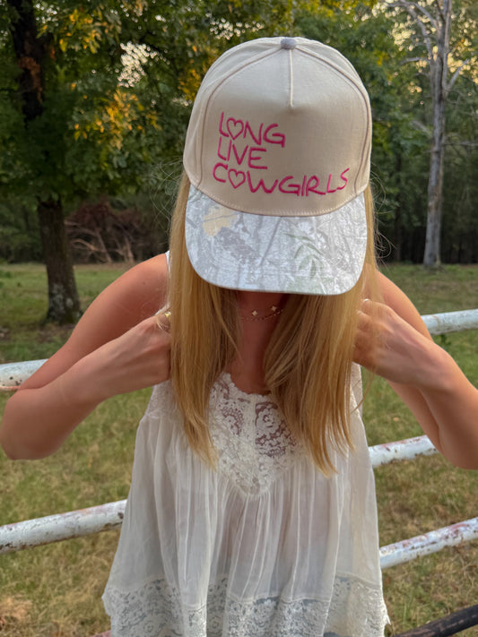 Long Live Cowgirls Embroidered Trucker Hat
