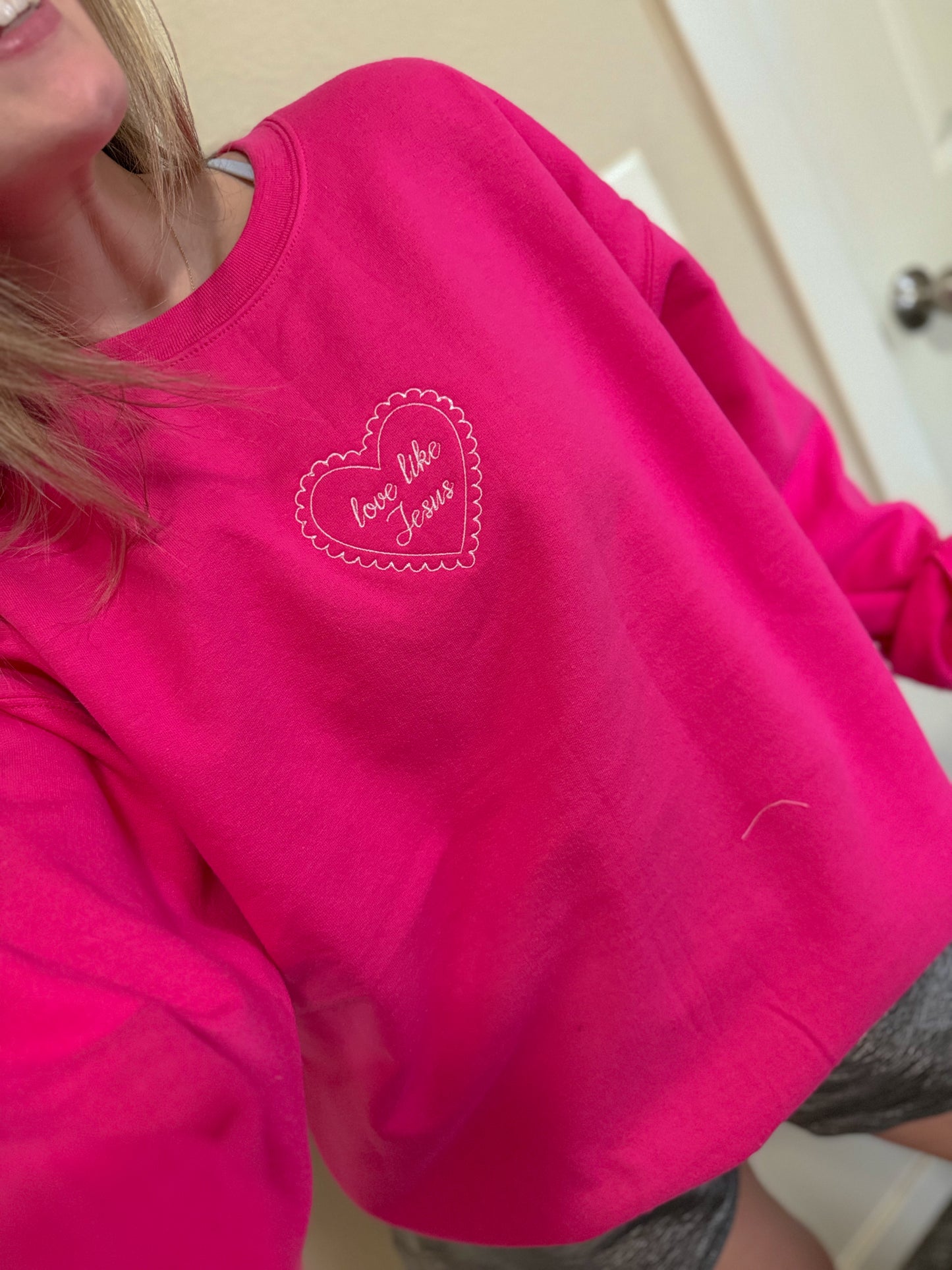 Love Like Jesus Embroidered Sweatshirt