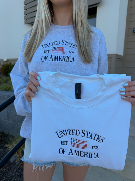 USA Embroidered Sweatshirt