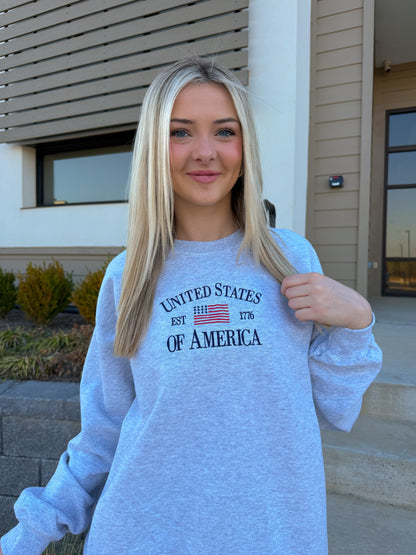 USA Embroidered Sweatshirt