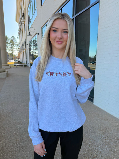 Nursing Emojis Embroidered Sweatshirt