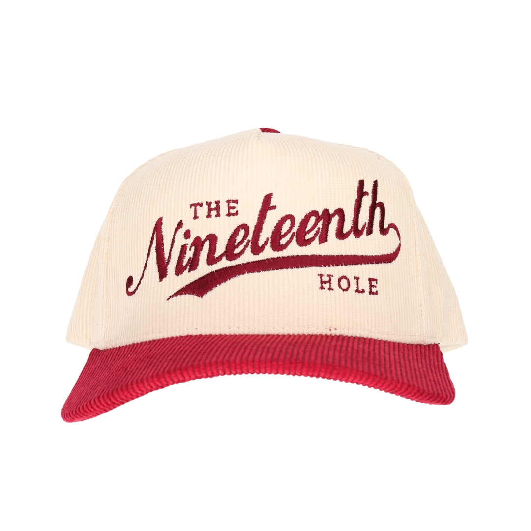 Nineteenth Hole Corduroy Embroidered Trucker Hat
