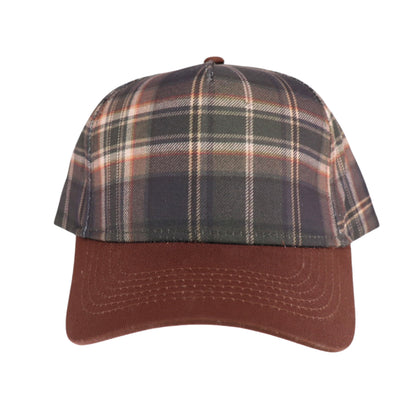 Brown and Plaid Trucker Hat (Blank)