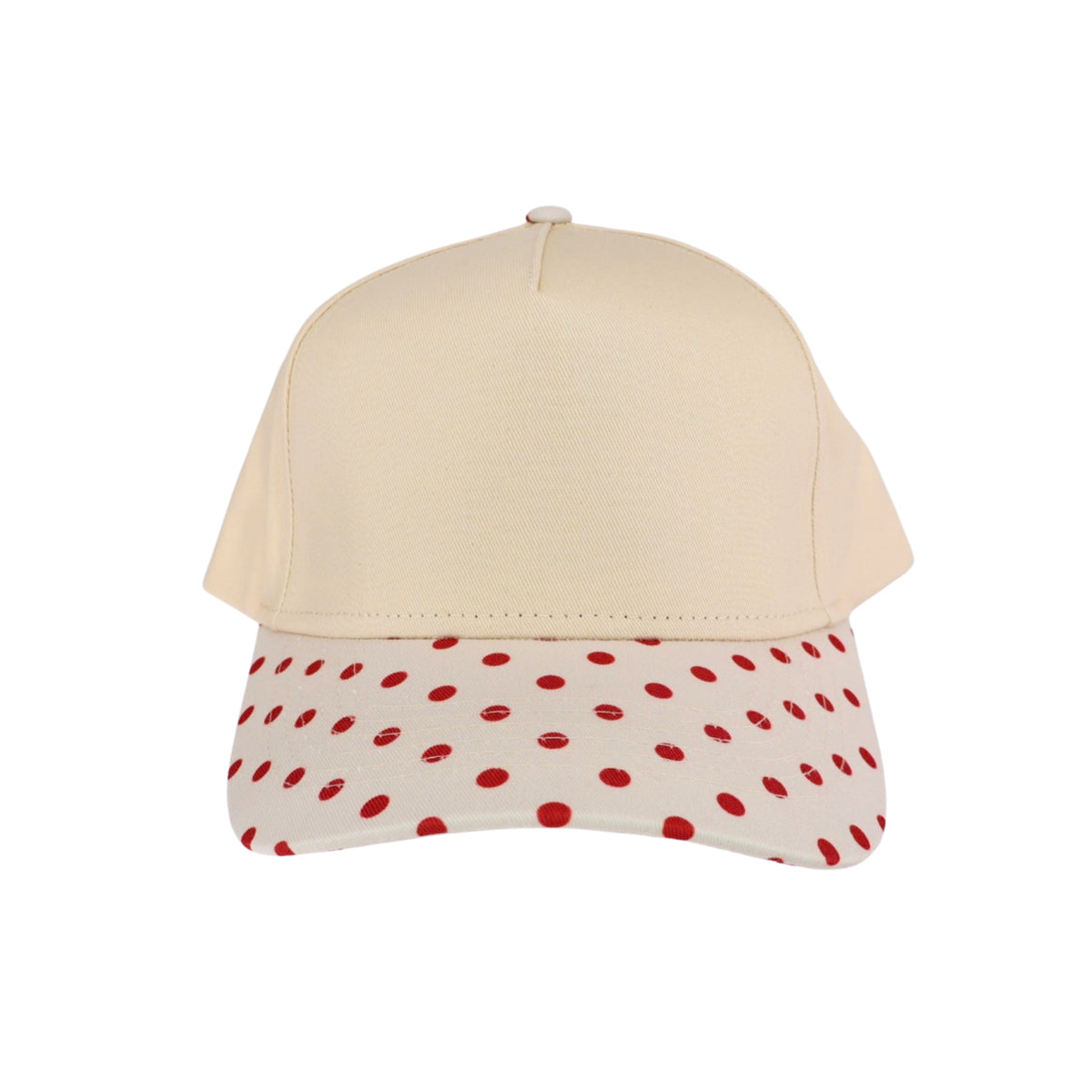 Red and Cream Polka Dot Trucker Hat (Blank)