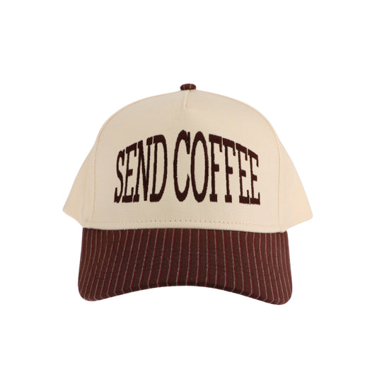 Send Coffee Embroidered Trucker Hat
