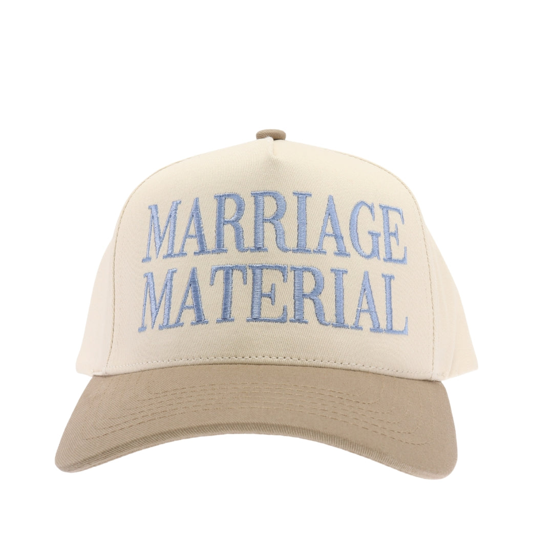 Marriage Material Embroidered Trucker Hat