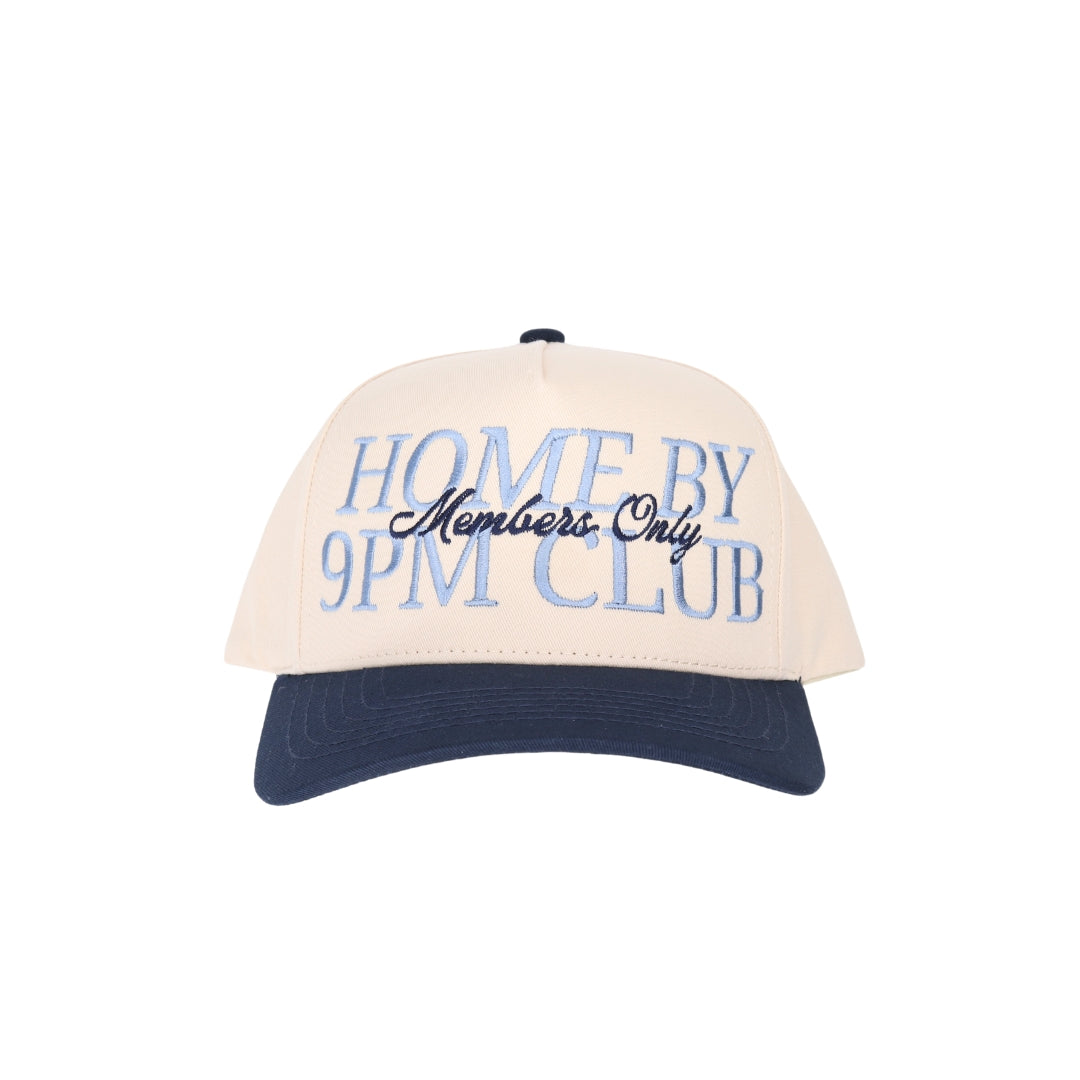 Home by 9PM Embroidered Trucker Hat