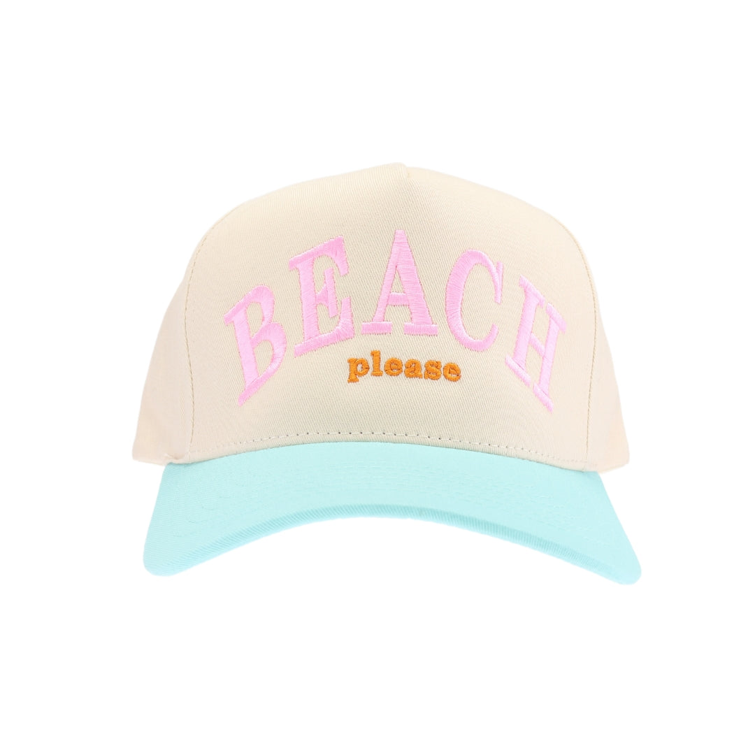 Beach Please Embroidered Trucker Hat