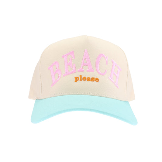 Beach Please Embroidered Trucker Hat