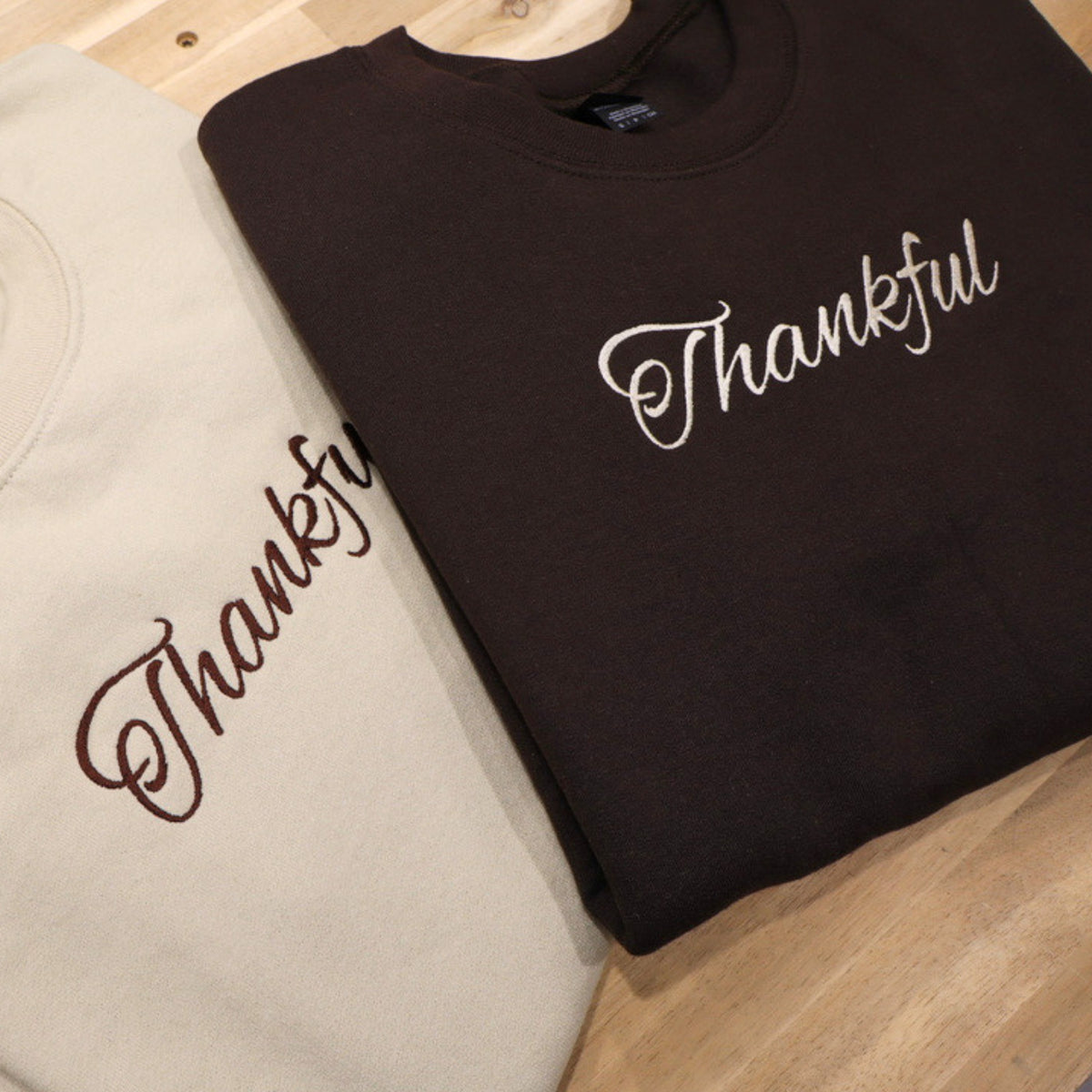 Thankful Embroidered Sweatshirt