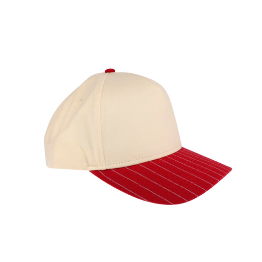 Red Wide Stripe Trucker Hat (Blank)