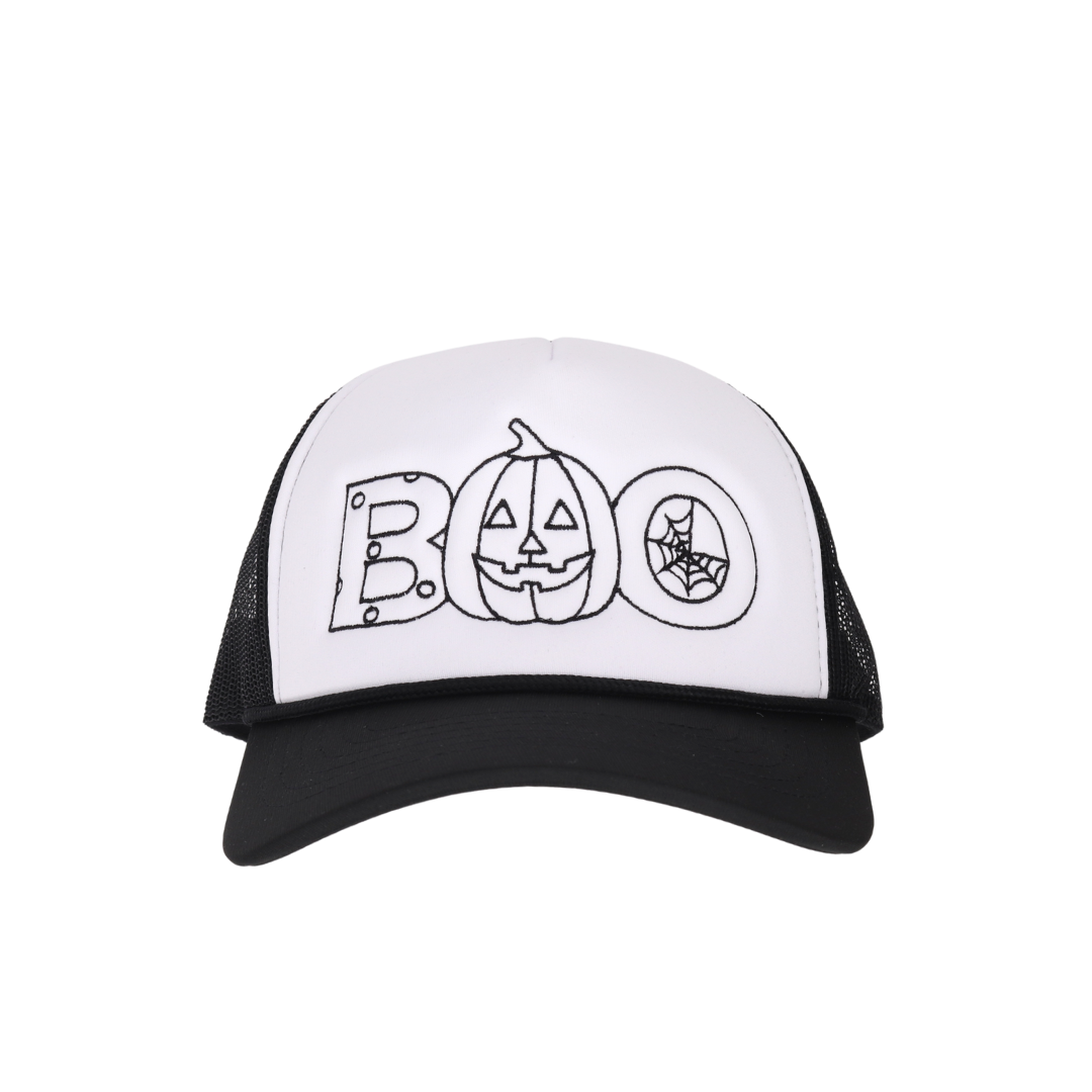 BOO Embroidered Foam Trucker Hat