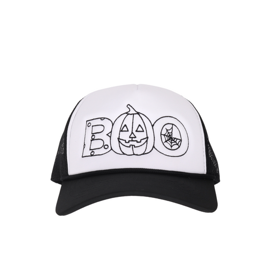 BOO Embroidered Foam Trucker Hat
