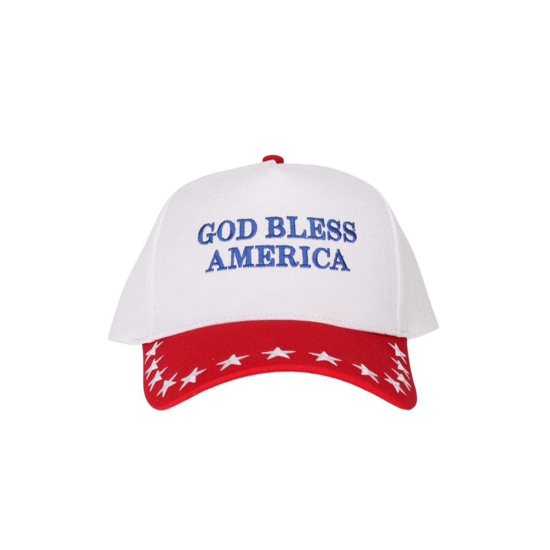 God Bless America Canvas Trucker Hat