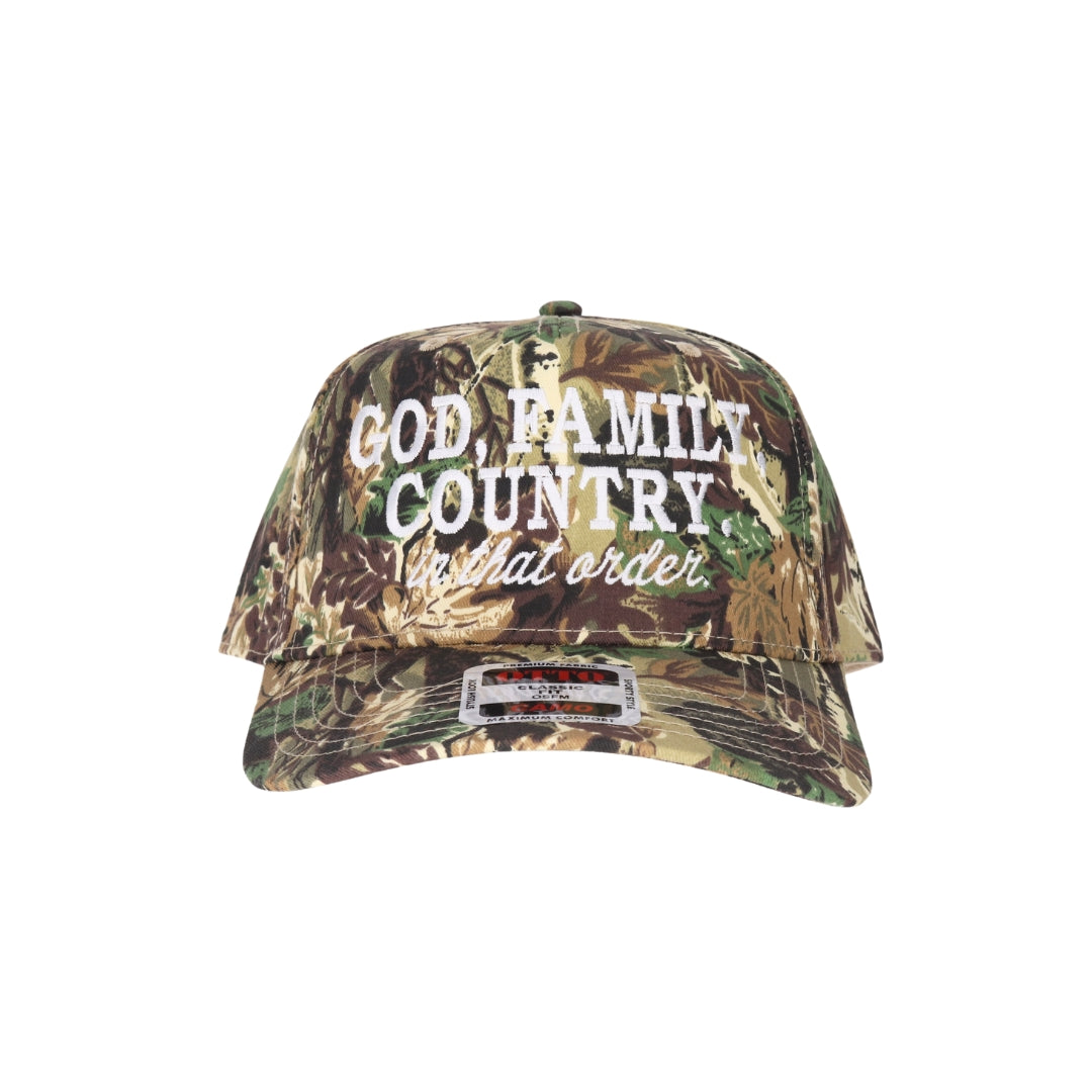 God Family Country Embroidered Trucker Hat
