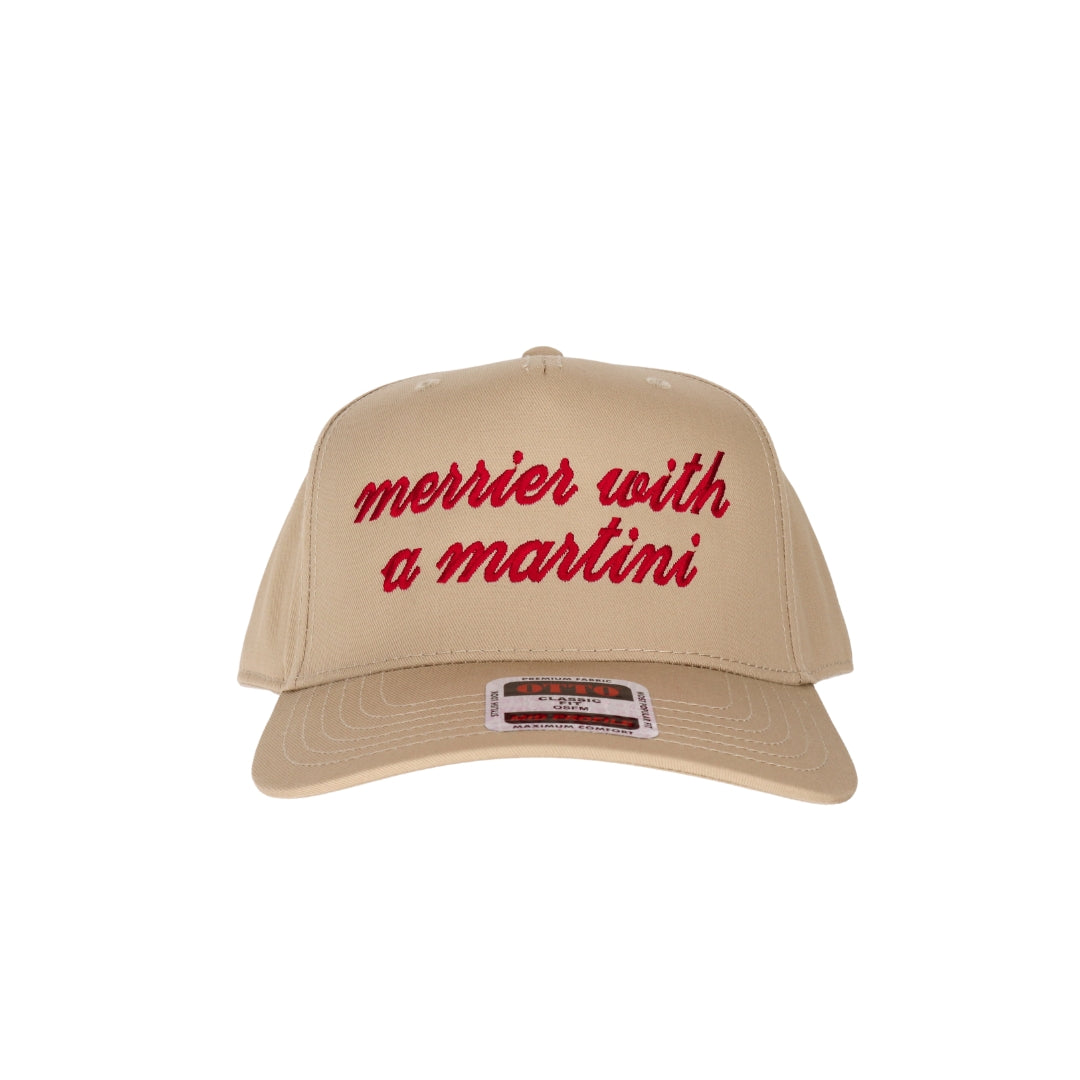 Merrier with a Martini Embroidered Trucker Hat