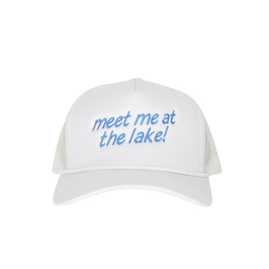 Meet Me At The Lake Foam Embroidered Trucker Hat
