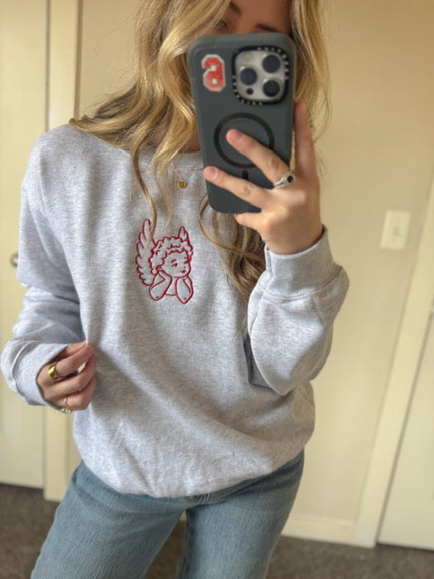 Cupid Embroidered Sweatshirt