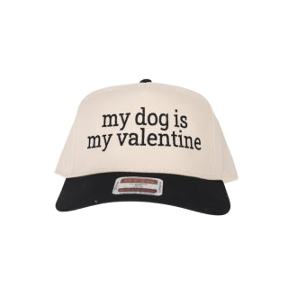 My Dog is My Valentine Embroidered Trucker Hat